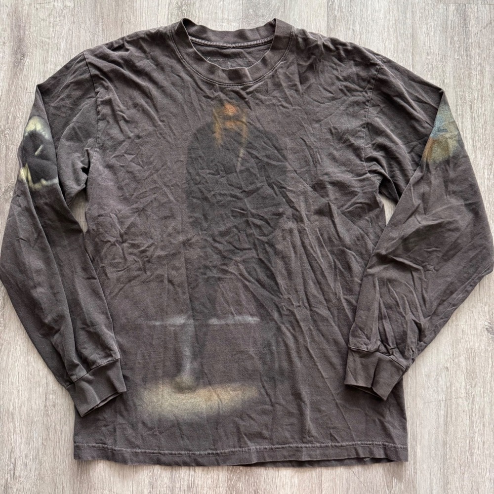 Future I Never Liked You Long Sleeve Graphic Shirt Mens Medium Faded Black rap